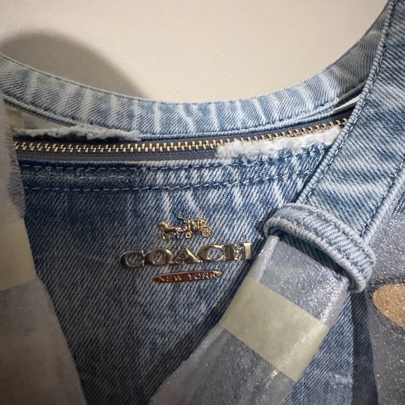 Coach Loved Denim Teri Shoulder Bag with long strap and Charms - Picture 4 of 5